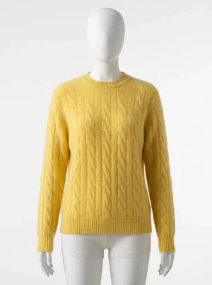Pull torsadé cachemire pur homme épais décontracté - Vue 1 - Pull torsadé