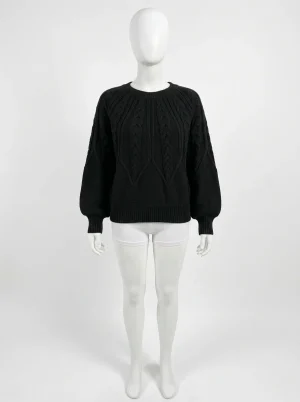 Pull torsadé femme ample chaud style minimaliste - Vue 1 - Pull torsadé