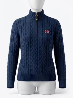Pull torsadé laine épais col montant zippé homme - Vue 1 - Pull torsadé